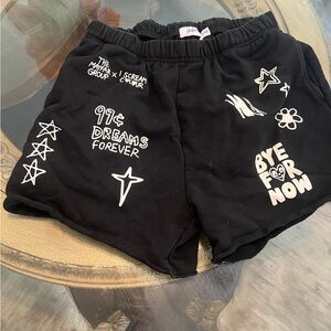 Black Graphic Kids or Men Shorts